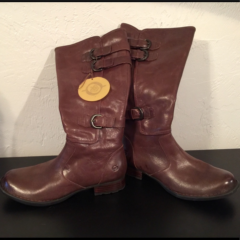 Born brown leather boots